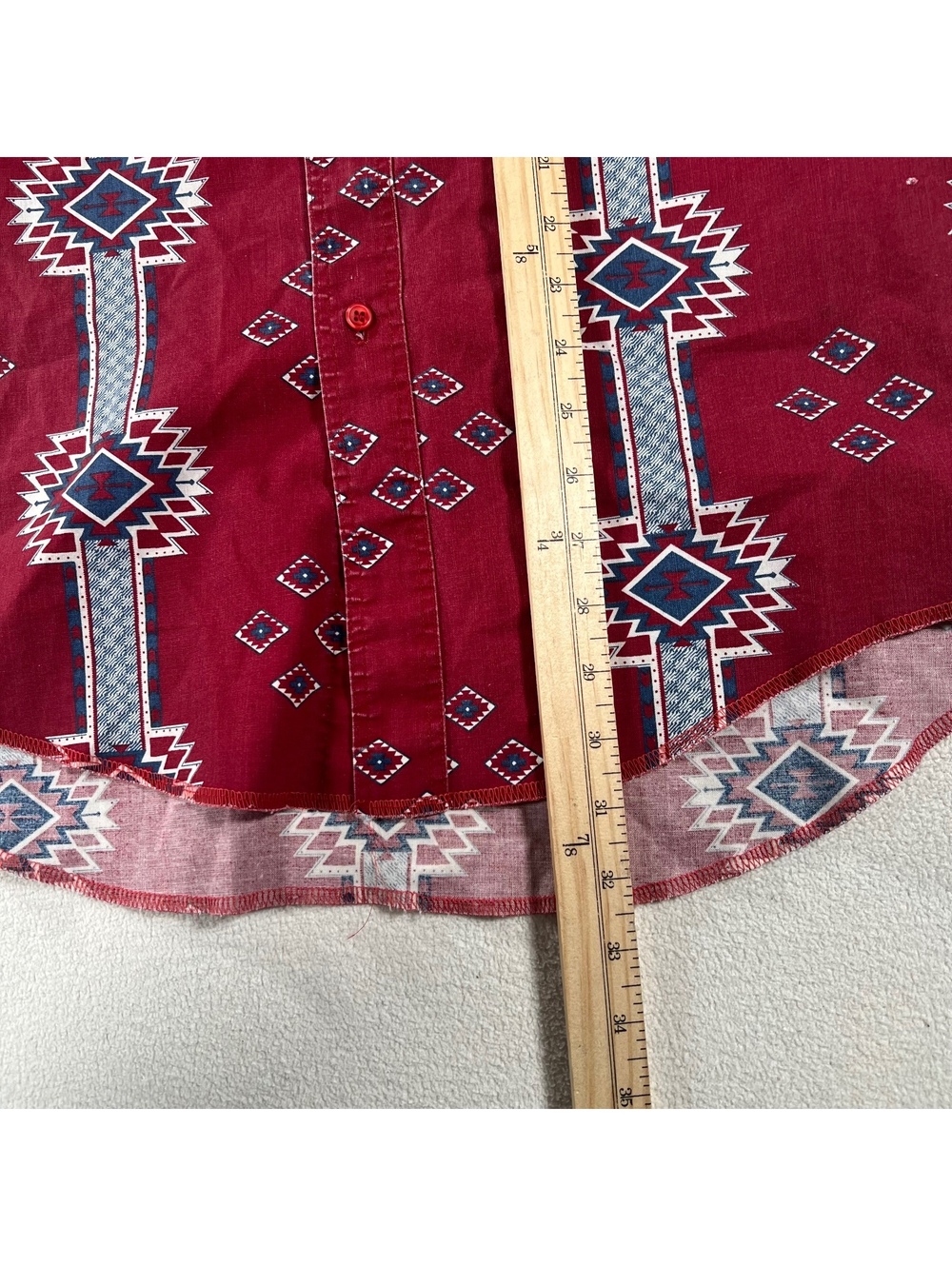 Vintage Wrangler made in USA Aztec western button up shirt - Picture 4 of 6